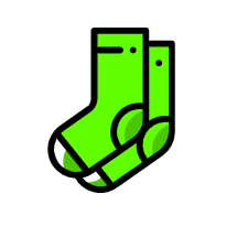 green placeholder icon sock