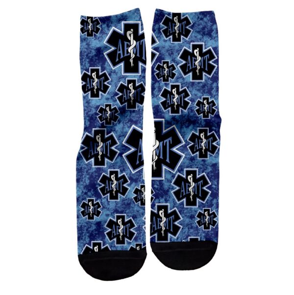 AEMT Blue Wrinkled Long Socks