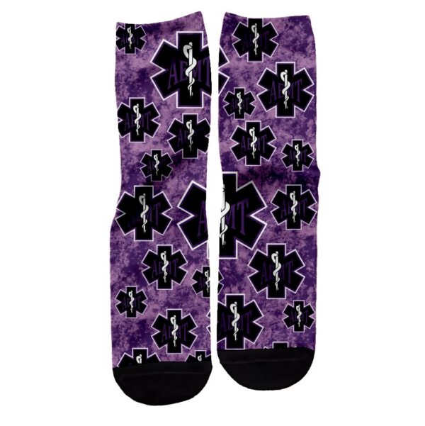 AEMT Purple Random Long Socks Image